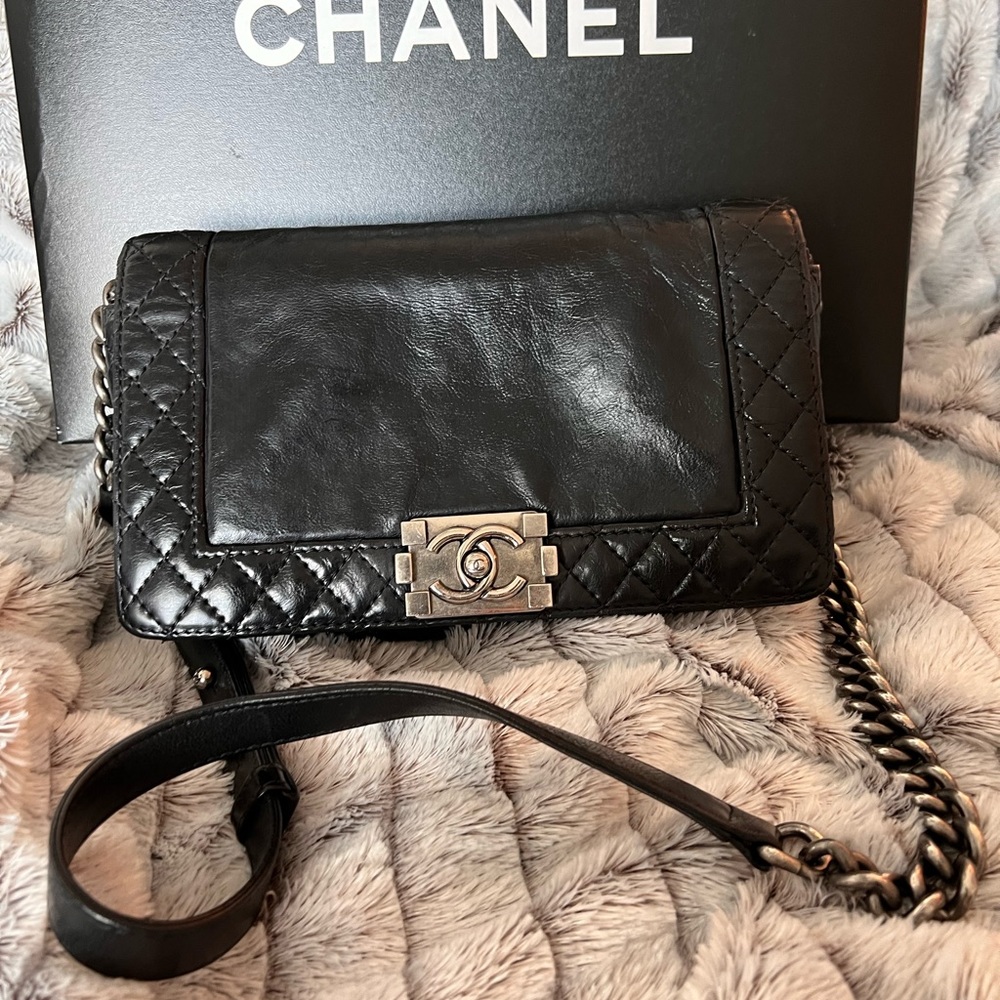Chanel Black Reverso Boy Crossbody Bag